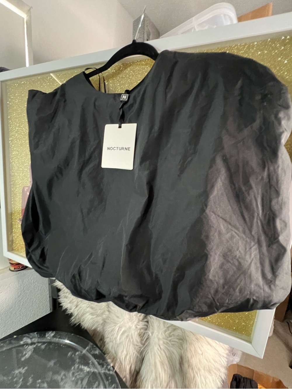 nocturne black puff siyah top - Picture 2 of 16